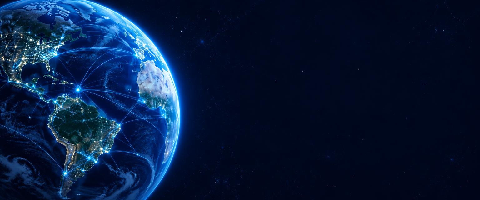 Earth connected by a global learning network